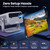 Projector Compatible with Netflix, 360° Rotatable Proyector, 600 ANSI Smart Projector with 500+ Apps, Voice Control, WiFi and Bluetooth, 4K Support, 150" Display for Bedroom Home Theater