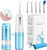 Water Flosser Cordless Teeth Cleaner, Professional Wate Flosser Oral Care for Braces Bridges Care, IPX7 Waterproof Dental Flosser with Interchangeable Jet Tips, for Home Travel (Blue)