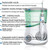 PYCJNFC Electric Water Flosser, Cordless Dental Oral Irrigator with 6 Jet Tips & 360° Rotating Nozzle, Smart Timing Teeth Cleaning Tool for Home and Travel