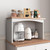 49" Beadboard Microwave Stand with Drawer, Kitchen Pantry Cabinet, White
