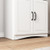 MATONELL Kitchen Pantry Cabinet, Wooden Microwave Storage Hutch with Glass Doors, 2 Drawers & Adjustable Shelves, White Kitchen Cabinet for Kitchen Dining Room