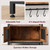 Enoxen Baker's Rack with Power Outlet, Kitchen Microwave Stand with Storage Cabinet and Coffee Bar Station, Utility Storage Shelf for Kitchen, Rustic Brown