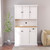 71 Inch Tall Kitchen Pantry Cabinet with Countertop, Microwave Stand, Storage Cabinets, Drawer & Adjustable Shelves, Coffee Bar Cabinet with Cable Management Hole, Modern Buffet Hutch