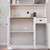 71 Inch Tall Kitchen Pantry Cabinet with Countertop, Microwave Stand, Storage Cabinets, Drawer & Adjustable Shelves, Coffee Bar Cabinet with Cable Management Hole, Modern Buffet Hutch