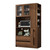 LUMISOL 70.87" Tall Kitchen Pantry Cabinet with Pull-Out Multi-Tier Storage Shelf, 4-Tier Side Shelf, 2 Drawers, Glass Door, Freestanding Food Hutch with Microwave Stand for Dining Room, Walnut