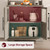 Festisoul 63" Tall Pantry Cabinet, 6-Tier Kitchen Hutch, Microwave Stand