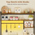 Bakers Rack with Power Outlets & Storage Cabinet, Coffee Bar with LED Light