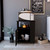 Microwave Cabinet with 4 Shelves and Caster Wheels, Wengue
