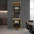 Natural Oak Kitchen Pantry with Microwave Space, Four Shelves