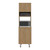 Natural Oak Kitchen Pantry with Microwave Space, Four Shelves