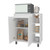 TOQIJUN Freestanding Microwave Sideboard Cabinet, White, 2-Door, 3 Shelves