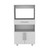 HomeStock Compact White Kitchen Pantry Cabinet with Microwave Stand and Storage Drawer - 48" Tall