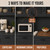 Nuturelly 68" Tall Kitchen Pantry Cabinet with Microwave Stand, Black