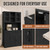 Nuturelly 68" Tall Kitchen Pantry Cabinet with Microwave Stand, Black