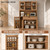 Nuturelly 68" Tall Kitchen Pantry Cabinet with Microwave Stand, Brown