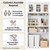 SUNNYFURN 71" Kitchen Pantry Cabinet with Microwave Stand & Trash Storage