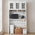 SUNNYFURN 71" Kitchen Pantry Cabinet with Microwave Stand & Trash Storage