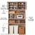 SUNNYFURN 71" Kitchen Pantry Cabinet with Microwave Stand & Trash Storage