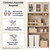 SUNNYFURN 71" Kitchen Pantry Cabinet with Microwave Stand & Trash Storage