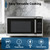 Techomey 0.9 Cu Ft Countertop Microwave Oven, 900W Microwave with 10 Power Levels, 6 Auto Menus, Practical Microwave Oven Suitable for Kitchens, Apartments, and Offices