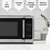 Smad Microwave Oven Countertop 900W, 0.9 Cu.Ft Ovens with Removable Turntable and Child Lock, Small Mini Microwave Compact with 6 Auto Menus, Memory Function for Apartments, Dorm, Kitchen, Black