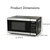 Countertop Microwave in Stainless Steel, Retro Microwave Steam Oven Air Fryer Toaster Multifunctional Control Defrosting Settings LED Display Viewing Window Bake Broil Reheat Kitchen Room
