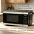Countertop Microwave in Stainless Steel, Retro Microwave Steam Oven Air Fryer Toaster Multifunctional Control Defrosting Settings LED Display Viewing Window Bake Broil Reheat Kitchen Room