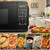 0.7 Cu Ft Compact Countertop Microwave Oven, 700W Power with 10 Power Levels, Digital Display, Quick Cook Buttons, Child Safety Lock, Small Kitchen Microwave