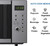 Emerson MW9005SS-A Compact Countertop Microwave Oven with Push Button Control, LED Display, 900W, 5 Power Levels, 6 Auto Menus, Glass Turntable and Child Safe Lock, 0.9 Cu. Ft., Stainless Steel