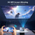 Projector with Wifi and Bluetooth, Outdoor Projector with Speaker for Home
