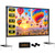 Outdoor Projector Screen with Stand featuring a Stake-Down Base-120 Inch 16:9 4K HD Portable Projector Screen Indoor Outdoor Movie Screen Lightweight Projection Screen with Carry Bag for Home,Backyard