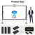 Outdoor Projector Screen with Stand featuring a Stake-Down Base-120 Inch 16:9 4K HD Portable Projector Screen Indoor Outdoor Movie Screen Lightweight Projection Screen with Carry Bag for Home,Backyard