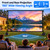 100" Outdoor Projector Screen with Flat Base Stand, Portable 16:9 4K HD Anti-Wrinkle Matte White Movie Screen,Sandbags Tie-Down Ropes for Windproof Stability, Carry Bag for Backyard Movie Night