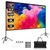 Qoolfoto Projector Screen with Stand 150in Portable Outdoor Movie Screen