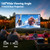 Qoolfoto Projector Screen with Stand 150in Portable Outdoor Movie Screen