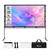 Shirtal 100 Inch Projector Screen,Portable Projector Screen with Stand,16:9 4K HD Anti-Crease Indoor Outdoor Movie Screen with Carry Bag for Camping Home Theater