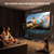 Projector Screen with Stand, 100 Inch Outdoor Projection Screen 16:9 and Tripod Stand, Portable Projector Screen, 1.2 Gain, Lightweight and Compact, Easy Setup, Idea for Home Cinema, Backyard Party.