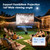 84 Inch Projector Screen with Stand, 16:9 4K HD Portable Lightweight Projection Screen, Indoor Outdoor Movie Screen for Home Theater Backyard Classroom Camping, with Carry Bag