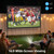 120 Inch Projector Screen with Stand Outdoor Large Adjustable Height 4K Portable White Standing Projector Screens for Outdoor Camping and Backyard Out Door