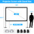 120 Inch Projector Screen with Stand Outdoor Large Adjustable Height 4K Portable White Standing Projector Screens for Outdoor Camping and Backyard Out Door