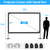 120 Inch Portable Projector Screen with Stand 4K Outdoor Movie Screen