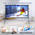 150 Inch Projector Screen with Stand, 16:9 4K HD Portable Outdoor/Indoor Movie Screen, Anti-Wrinkle Polyester Fabric with Carry Bag for Home Theater Backyard Camping
