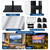 120" Outdoor Projector Screen with Flat Base Stand, Portable 16:9 4K HD Anti-Wrinkle Matte White Movie Screen,Sandbags Tie-Down Ropes for Windproof Stability, Carry Bag for Backyard Movie Night