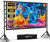 VOOPVOR 150 Inch Projector Screen with Stand, Portable Outdoor Movie Screen