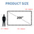 Projector Screen,HUANYINGBJB 4K 16:9 HD Rear Front Projector Screens Foldable Projection Screen Double-Sided Portable Outdoor Indoor Projectors Screen for Movie Home Theater (200 inches)