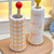 Kitchen Paper Towel Holder Kitchen Roll Tower Stand Decor(Red)