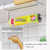 Kitchen Kitchen Roll Holder Under Cabinet, Wall Mounted Paper Towel Rack Decor(White)