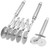 Pastry Cutter, Heavy Duty 5 Wheel Stainless Steel Dough Divider, Adjustable Multi-Wheel for Bakers and Chefs, Includes Small Serrated Pizza Cutter