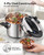 Stainless Steel Pressure Cooker, 6.3 QT Olla De Presion, Easy One-Hand Open & Close, Stay-Cool Handles, Multi-Purpose Steamer Pot, Induction, Gas & Electric Compatible