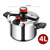 Stovetop Pressure Cooker with Secure Locks and Fast Cooking,4L